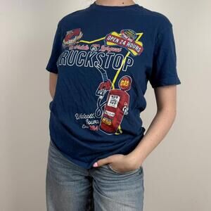 Gildan Women's Navy Racing Tshirt
